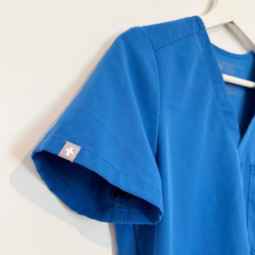 Figs Catarina Scrub Top XS Medical Nurse Technical Comfort Work V Neck - Picture 4 of 6